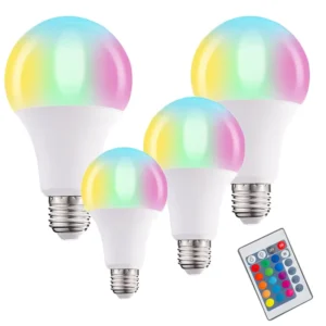 Modern Remote Controlled RGB Bulb E27 Smart LED Bulb with Memory Home Light RGBW LED Bulb