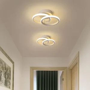 Modern Style Round LED Ceiling Light White Black for Home