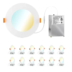 Modern Ultra Thin LED Dimmable Recessed Downlight Aluminum Body with CCT Selectable for Living Room for Home