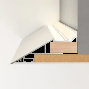 Modern Villa Recessed Ceiling Shadow Line LED Aluminum Profile Floating Ceiling Ultra thin Wing like Bevel Light Groove Edge