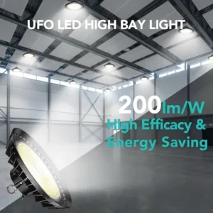 N HBU LED UFO High Bay 150W Smart Lighting IP65 ETL DLC Factory LED 165LM W IoT