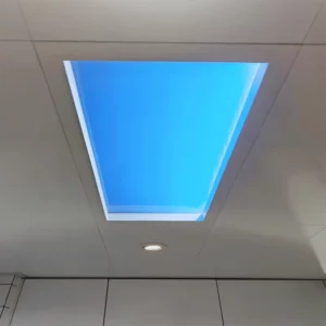 Natural Daylight 50W 100W 200W Artificial Sunlight Skylight LED Slim Recessed Flat Blue Sky Virtual Ceiling Panel Light