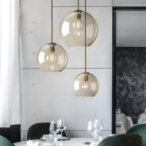 Nordic Style Small Glass Ball AC Ceiling Light Single Head Lampshade Modern Art Lighting