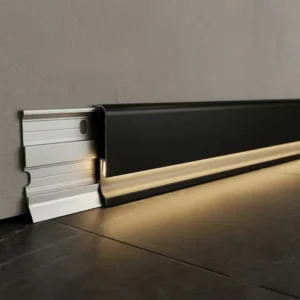 OEM ODEM Led Baseboard Lighted Aluminum Skirting Board With Led Light Baseboard Backlight Aluminum Profile Led Light H5 6 8cm