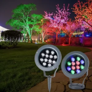 Outdoor Lighting LED Floodlight IP Waterproof Garden Villa Landscape Lighting Decoration Round Courtyard Lawn Lamp