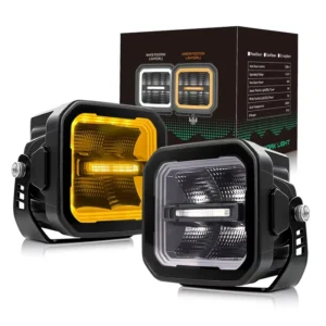 P8 40W LED Work Light 6000K+DRL 3 Inch Flood Spot Flat LED Pods Light Automotive Exterior Lighting For Offroad Jeep Truck