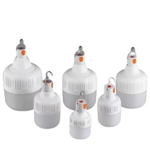 Portable 10W 15W 30W 40W 50W 60W 100W Rechargeable Emergency Light LED Bulb