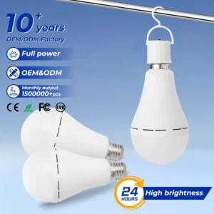 Portable Camping 7W 9W 12W 15W Rechargeable Light E27 B22 Emergency LED Bulb