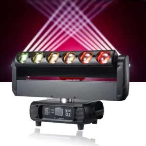 QSE LED Lighting 6*40W Double Side Blade Beam Wash Light RGBW DMX512 Sound Activated IP20 95 CRI Lounge Party Ambient Effect
