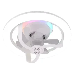 RGB Adjustable Ceiling Fan Light Modern Style ABS Blade High Quality LED Light E27 360 Degree Shaking Head Fan Light