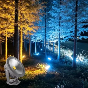 RGB Colorful Outdoor Waterproof Tree Lighting 50W Garden Led Floodlight Landscape COB Spotlight AC220V Exterior Projection Light