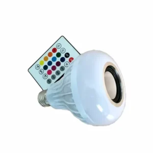 RGB Smart Music Bulb E27 12W LED Bulb Speaker with B22 Base Wireless Remote Control Via WiFi Plastic Lamp Body