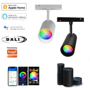 RGBW Colorful Adjustable Recessed Track LED Cylindear Spot Light for Home Theatre Dancing Rm KTV Atmosphere Bar