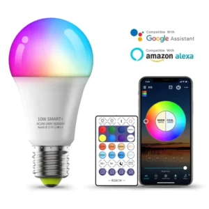 RGBW Led Light E27 E26 B22 RGB Dimming Control Smart APP Wifi BT Smart LED Lighting Bulb With Alexa Google