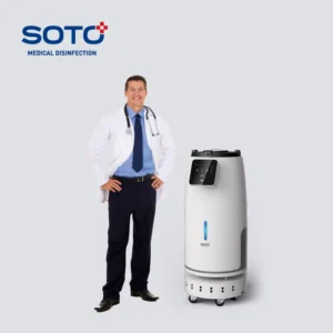 RX Portable Robot Air Purifier Pulsed UV Sterilizer Xenon Medical Smart App-Controlled Rechargeable Germicidal for Hotel