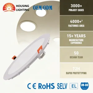 Recessed Ultra Thin Downlight CE Certified Custom Circular LED Panel Light 6W 18W 24W for Commercial Office