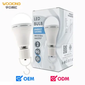 Rechargeable LED Emergency Bulb Lights Outdoor Lithium Battery Camping 220V Input Plastic Material Touch Emergency