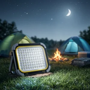 Rechargeable Solar LED Aluminum Emergency Floodlight IP65 Waterproof Remote Control Dimmable High Bright Outdoor for Residential
