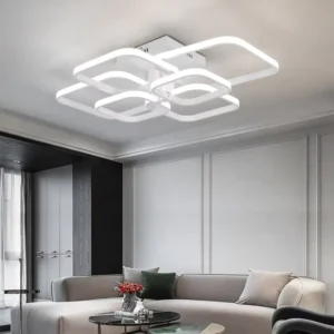 Remote Control Smart Indoor Acrylic LED Square Ceiling Light Fixture for Home