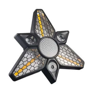 Retro Three-Blade Fan LED Lamp with RGBW Strobe Effect Atmosphere Light for Concert Bar Stage Aluminum Body