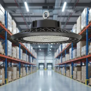 Rugged Solid Shell Engine Luminous Module Convection Cooling Slat Clear Cover 240W UFO LED High Bay Lights for Logistic
