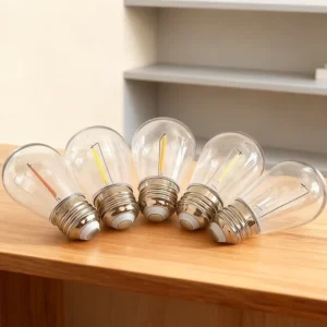 S14 Plastic LED Filament Bulb Shatterproof Anti-Fall Edison Style Light for Christmas Indoor Use IP67 Home Decor Party Ambient