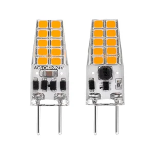 Silicone Bulb Corn LED Lights G4 G6.35 G8 G9 High Cri80 Warm White 3014SMD LED Light Bulb AC DC12V