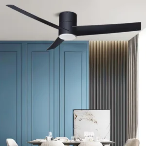 Simple Modern 52 Inch 3 ABS Blades 6 Speed Bedroom Tuya WiFi Silent Remote Control 110V Dimmable LED Ceiling Fan