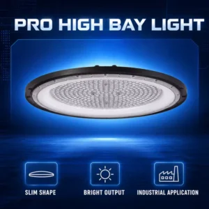 Slim UFO LED High Bay Light 100W 150W CCT Adjustable for Factory Warehouse Indoor Industrial Lighting Fixture