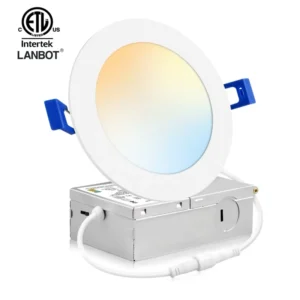 Smart 6 INCH 12W Recessed Canless Wafer Trim LED Downlight 5CCT Selectable ETL IC Airtight Ceiling Lights Triac ELV 0 10V