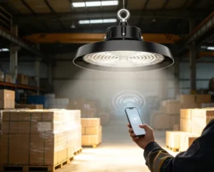 Smart APP Control Aluminum UFO High Bay Light 100W 150W 200W Dimmable ETL Certified IP65 Waterproof Workshop Factory