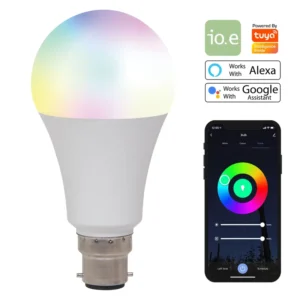 Smart Bulb A60 B22 WiFi LED 230V RGBCCT Alexa Google Home Voice Control Powered by Tuya