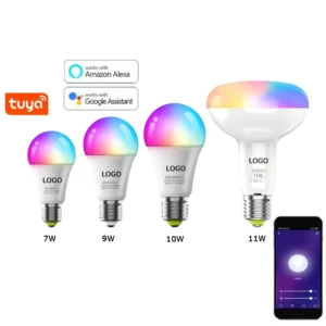 Smart Bulb Light Led Wifi Bulb 7W 9W 10W Color Changing RGB LED Bulb E27e26 110V 220V APP Remote Compatible Alexa Google Home