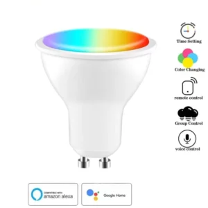 Smart Bulb Wifi Wireless Control Tuya Smart LED Light WiFi Dimmable RGB CCT Intelligent LED Spotlight