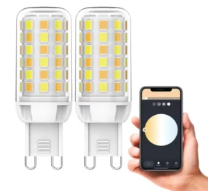 Smart G9 LED Light Bulb 4W 320LM Dimmable Brightness Alexa Google Home Compatible No Flicker with AC Power Supply Ceramic Body