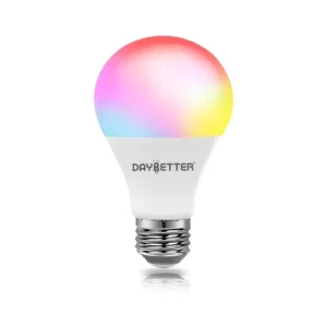 Smart Home IP20 RGB Multi Color LED Bulb E26 A19 Dimmable with Wi Fi Alexa Google Voice Control AC Remote Control App