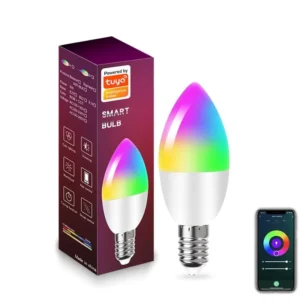 Smart LED Bulb Light RGB Spotlight Tuya WiFi 5W E14 AC Dimmable Compatible Smart Life APP Google Home Alexa 1-6pack