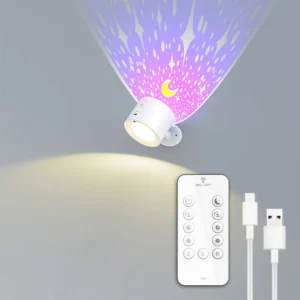 Smart LED Night Light with Remote Control Timer USB Rechargeable RGB Gradient Ambient Lamp for Bedroom Desk Decor Wall Lamp