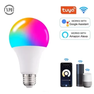 Smart Led Light Unique Design 10W Wifi Led Bulbs Tuya Light E27 E26 B22 Smart Bulb Work With Alexa Google Home