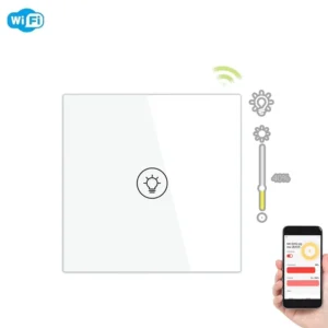 Smart Life Smart WiFi 2 Way In-wall Touch Panel Dimming Switch 2 Gang Controller Leading Trailing Edge Dimmers for Dimmable LED