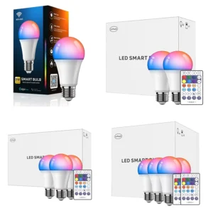 Smart Light Bulb App Control 2700K 6500K RGBCW Wifi Bulb Google Home 12W E26 E27 B22 LED Smart Life Bulb