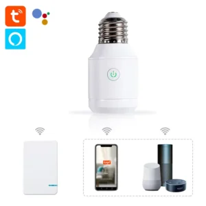 Smart RF LED Light Bulb Socket Adapter E26 E27 Lamp Holder Alexa Voice Control Smart Life App Control Smart Home IP66 Switch