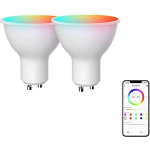 Smart Tuya Wifi Led Gu10 5W Dimmable Rgb Mobile App Support Alexa Google Smart Life Gu10 Bulb