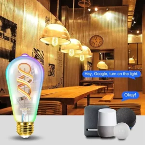 Smart WiFi LED Bulb 6W Smart RGB Color Changing WiFi Enabled and Dimmable Smart Home Lamp