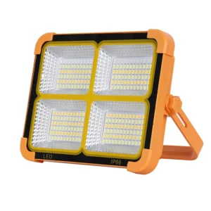 Solar LED ABS Lamp Portable USB Charging Floodlight Outdoor Household Mobile Emergency IP66 Camping Light Hanging Lithium