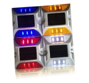 Solar LED Flash Warning Light Aluminum LED Solar Road Stud