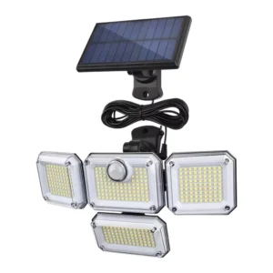 Solar Wall Lamp Waterproof IP65 Outdoor Solar LED Wall Pack Light with Remote Control for Solar Flood Lights