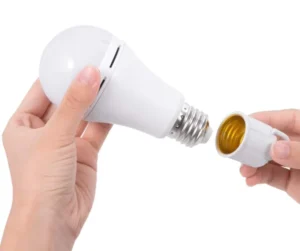 Super Bright Emergency LED Light Bulb E27 B22 7W 9W 12W Li ion Battery Rechargeable Intelligent Camping Lamp Bulb