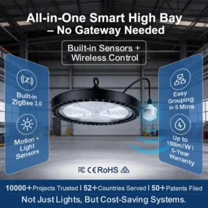 Supermarket High Bay Light with High CRI80 Lighting Modern Aluminum High Bay Lights for Retail Shop and Mall Decoration