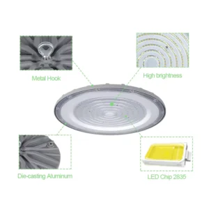 Supper Bright IP65 High Lumen UFO LED Daylight Factory Store Warehouse Garage Workshop 100W 150W 200W High Bay Light
